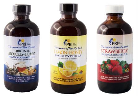 manuka honey and propolis cough elixirs