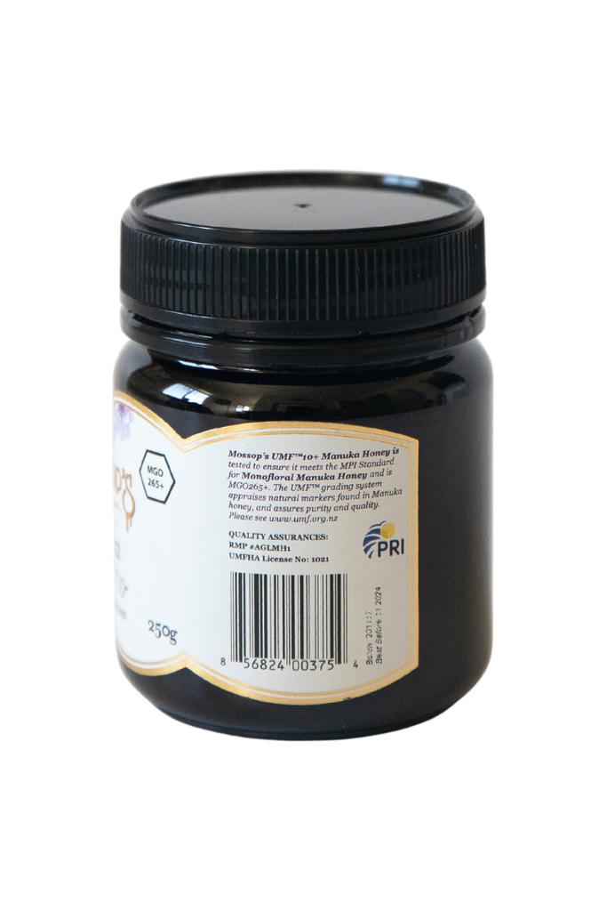 Mossop's - Manuka Honey UMF® 10 - Description and UPC Scan Code