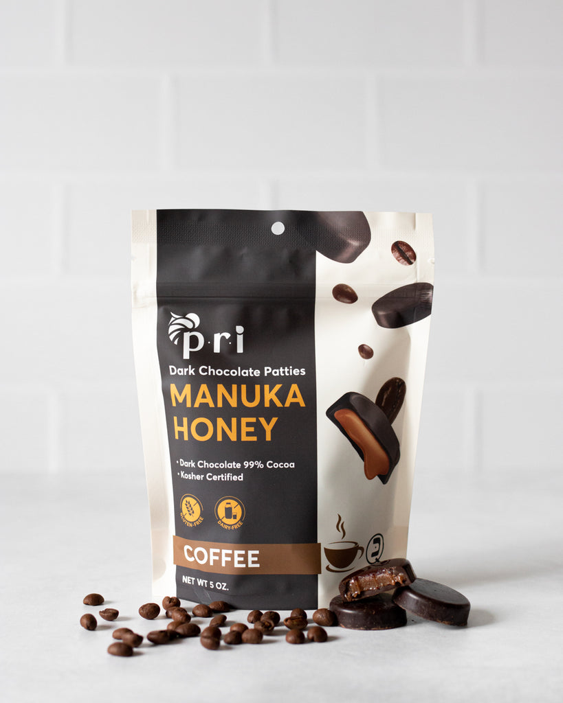 PRI Manuka Honey Chocolate Bag - Front - Coffee Flavor