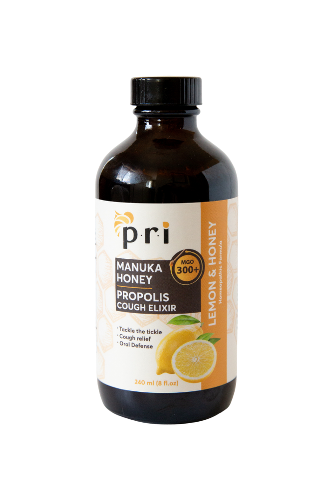 PRI - Propolis and Manuka Honey Cough - Lemon - Front