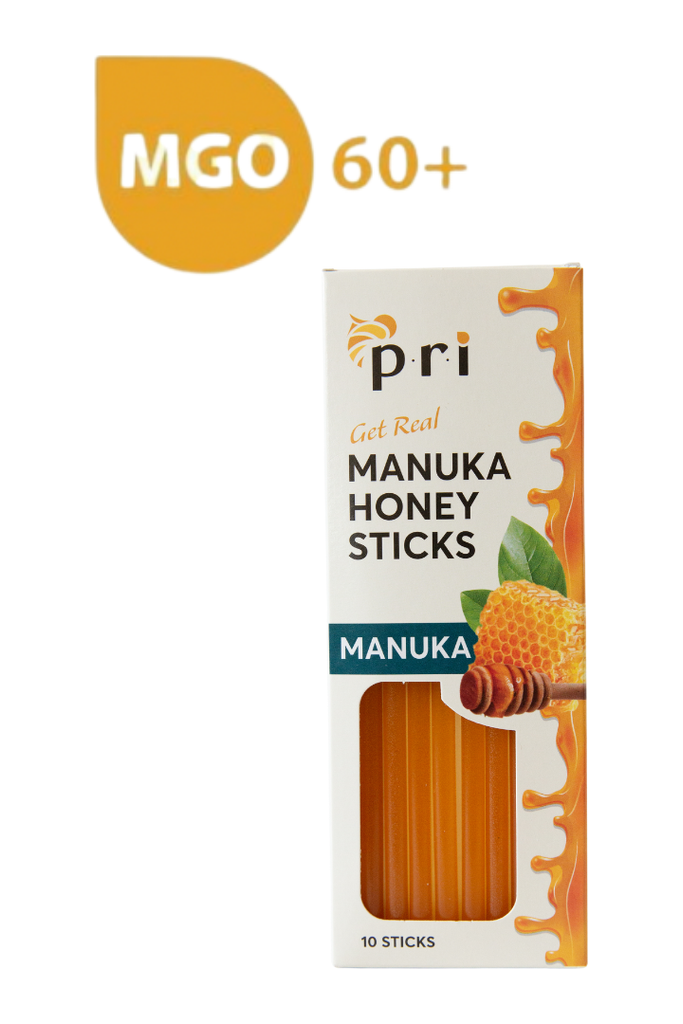 PRI - Manuka Honey Sticks - 10 Pack - Front