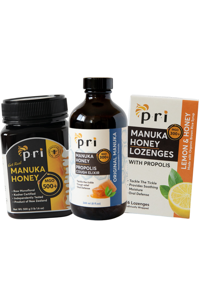 PRI - Manuka Honey 500+ + Lemon Lozenge + Original Elixir