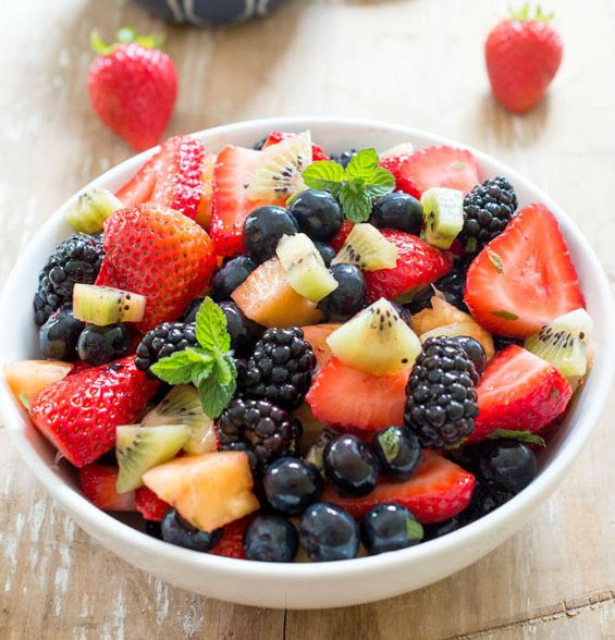 Summer Fruit Salad With Lime, Mint And Honey