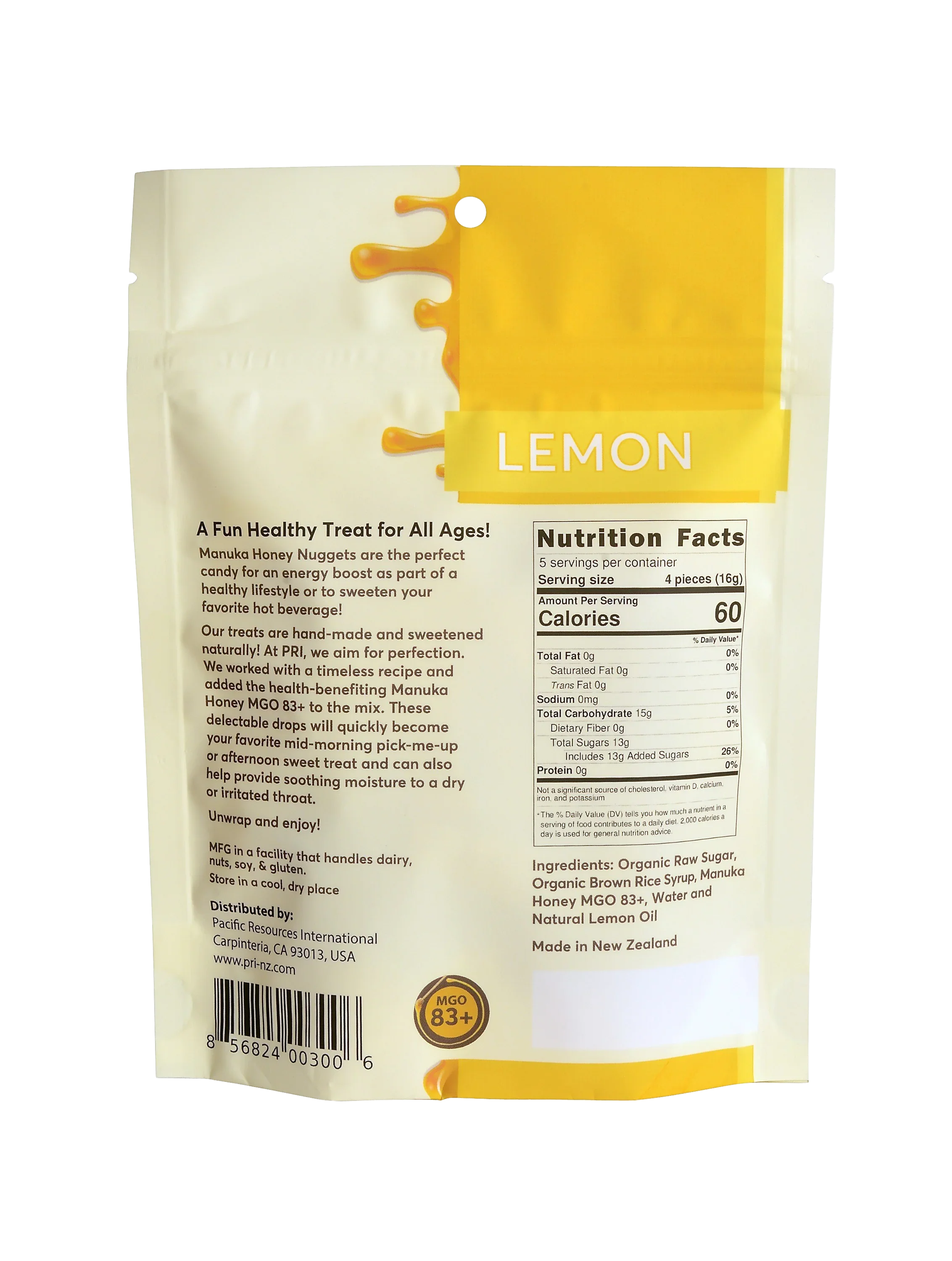 Manuka Honey Nuggets | Ginger | Lemon | Honey – Pacific Resources