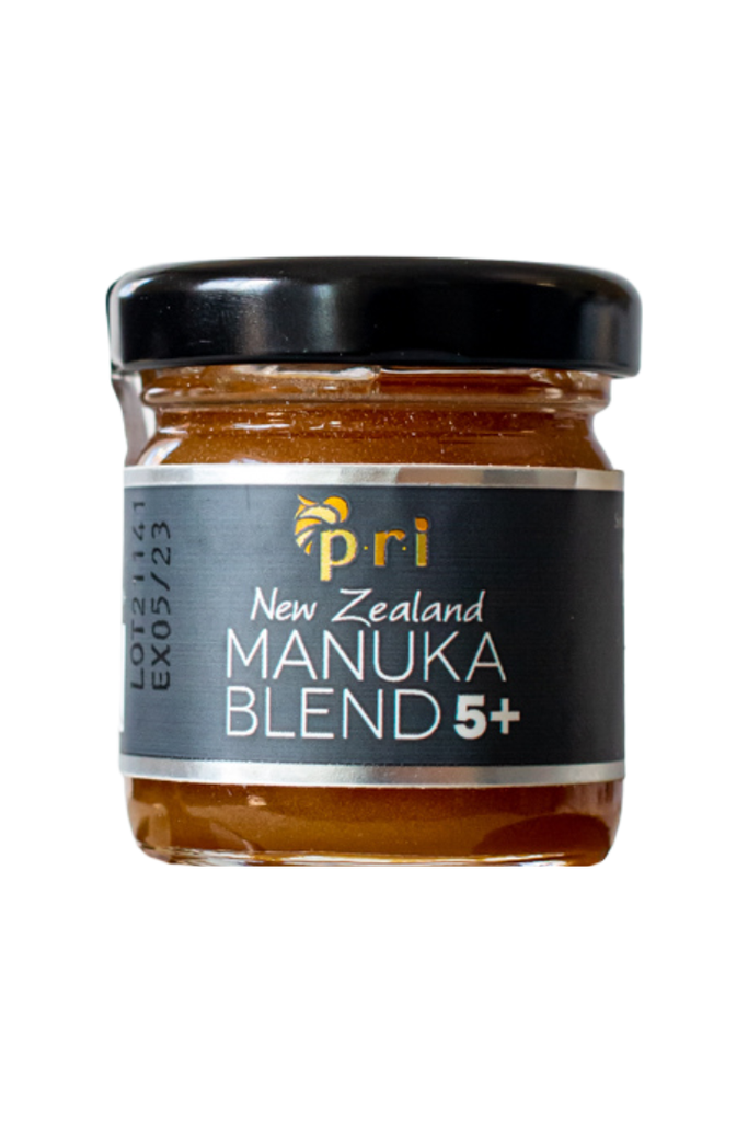 PRI Mini Sampler Manuka Honey Jars 1.25oz - Manuka Honey Blend 5+ - Front