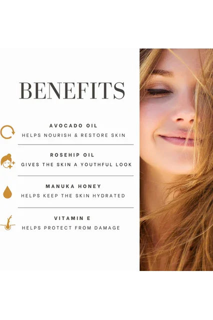 rose hip seed oil skin care benefits Manuka Honey Avocado and Rosehip Cream Cleanser – Pacific Resources International, Inc