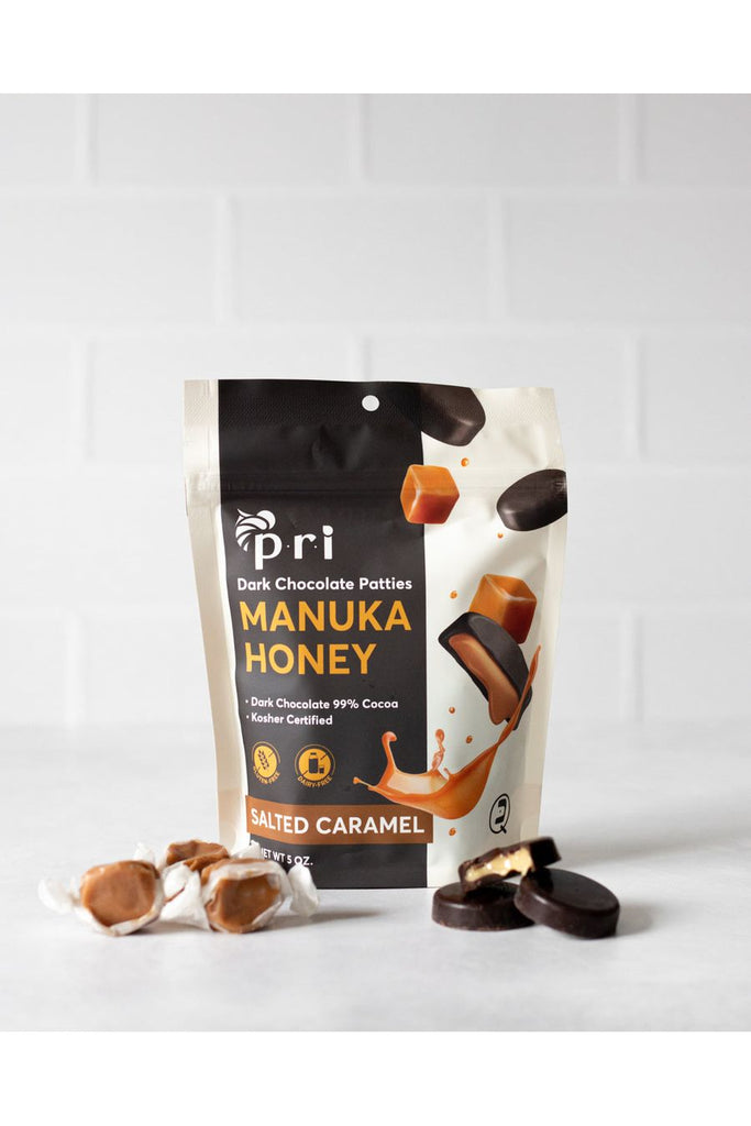 PRI Manuka Honey Chocolate Bag - Front - Salted Caramel Flavor