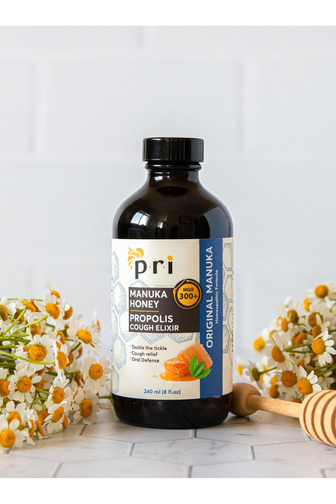 PRI - Original Propolis Cough Elixir - Front with Background