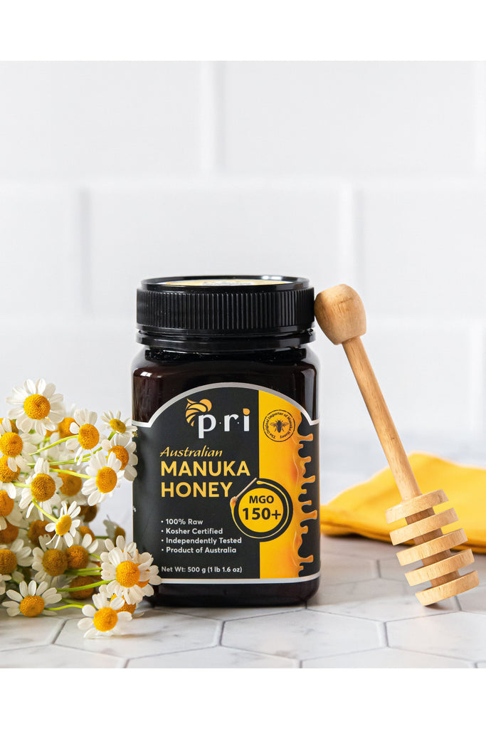 PRI - Australian Manuka Honey 150+ - Front with Background