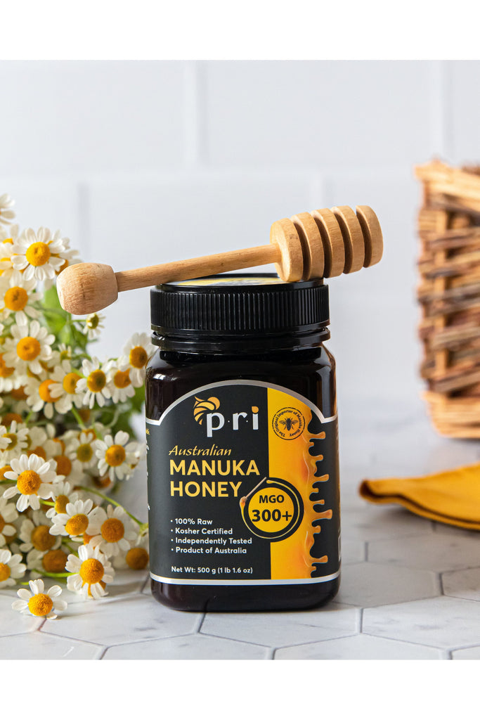 PRI - Australian Manuka Honey 300+ - Front with Background