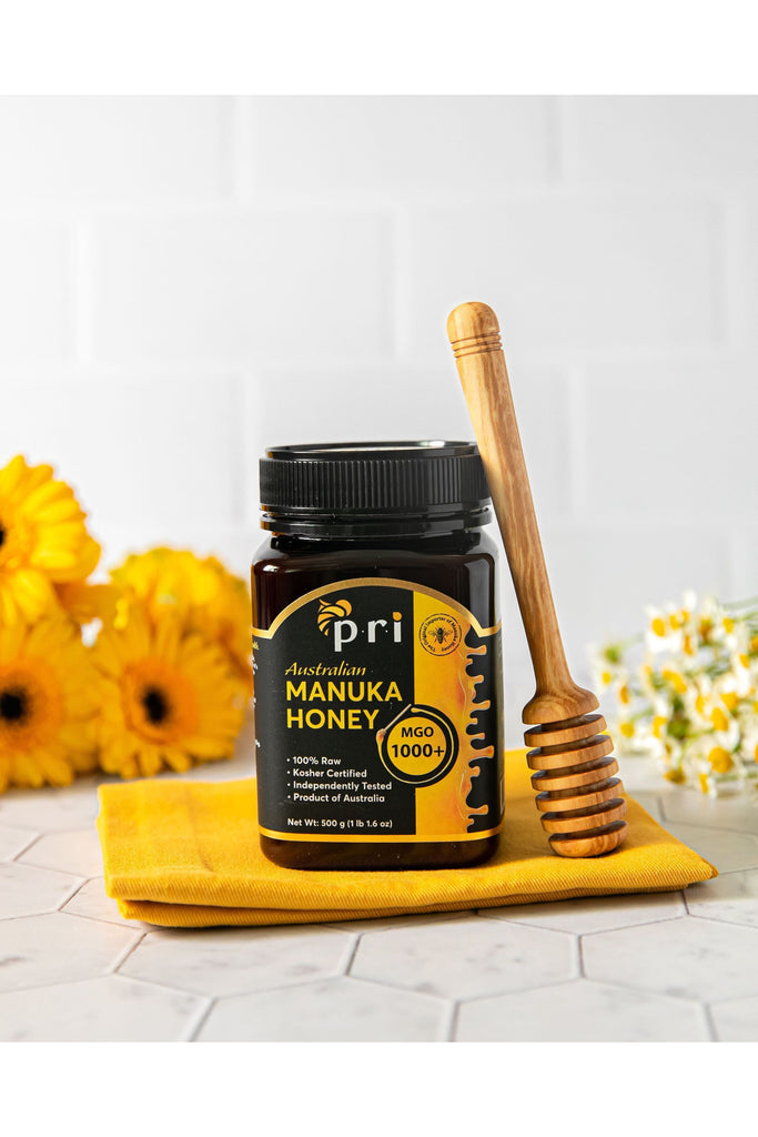 PRI - Australian Manuka Honey 1000+ - Front with Background