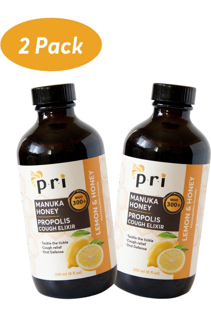 PRI - Propolis and Manuka Honey Cough - Lemon - 2 Pack - Front