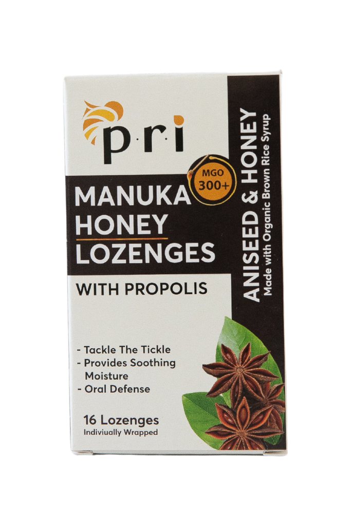 PRI - Manuka Honey Lozenges - Aniseed - Front