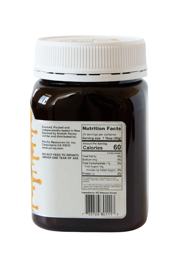 PRI - Manuka Honey 60+ - Nutritional Facts, Ingredients, UPC Scan Code