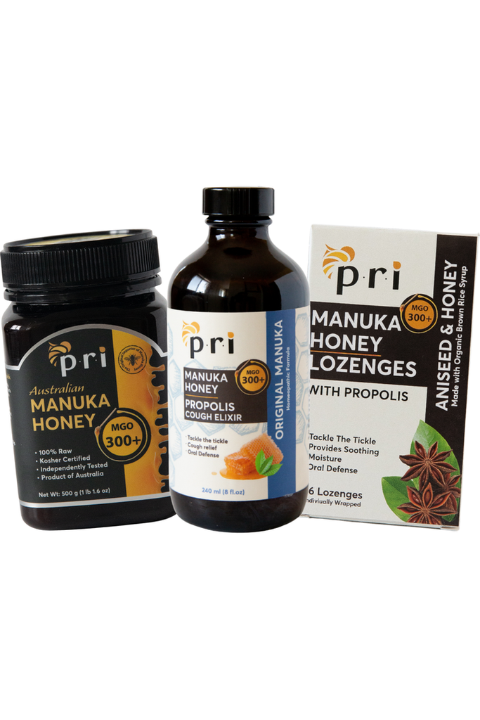 PRI - Australian Manuka Honey 300+ + Original Elixir + Aniseed Lozenges