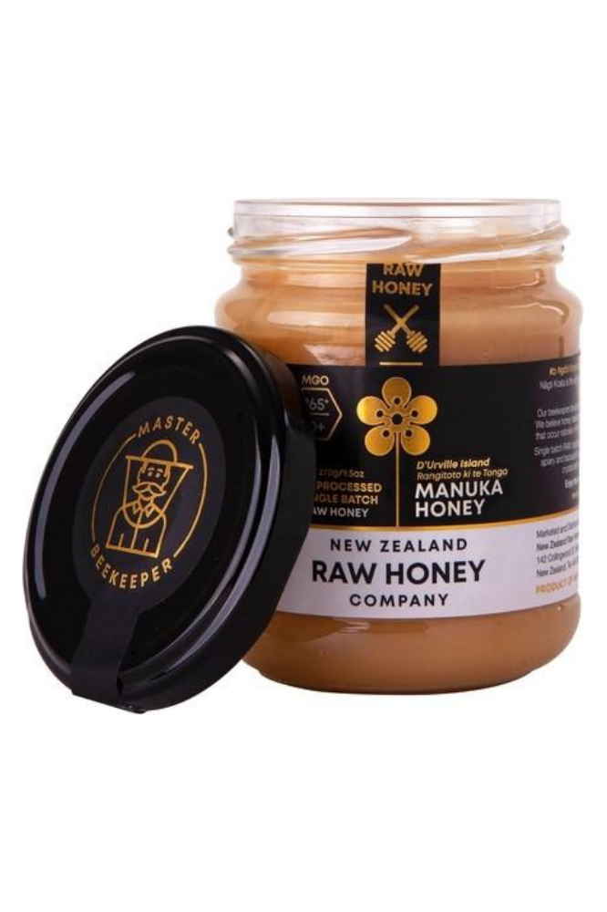 Master Beekeeper - Manuka Honey from D'Urville Island MGO 265+ 270g - Front with Open Lid