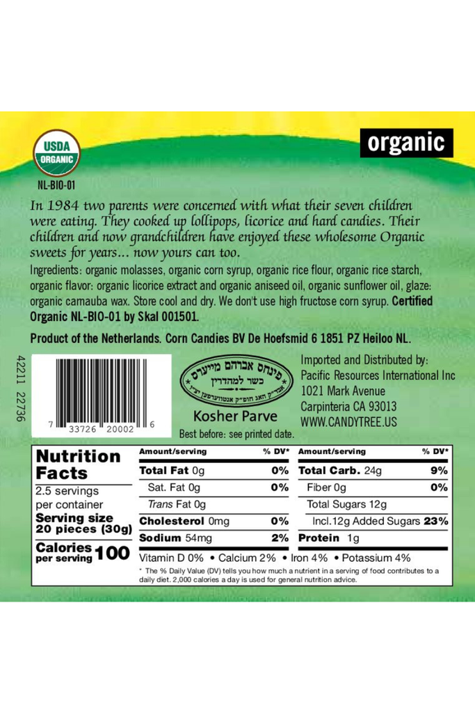 Candy Tree - Licorice Bites - Nutritional Facts, UPC Scan Code, Description