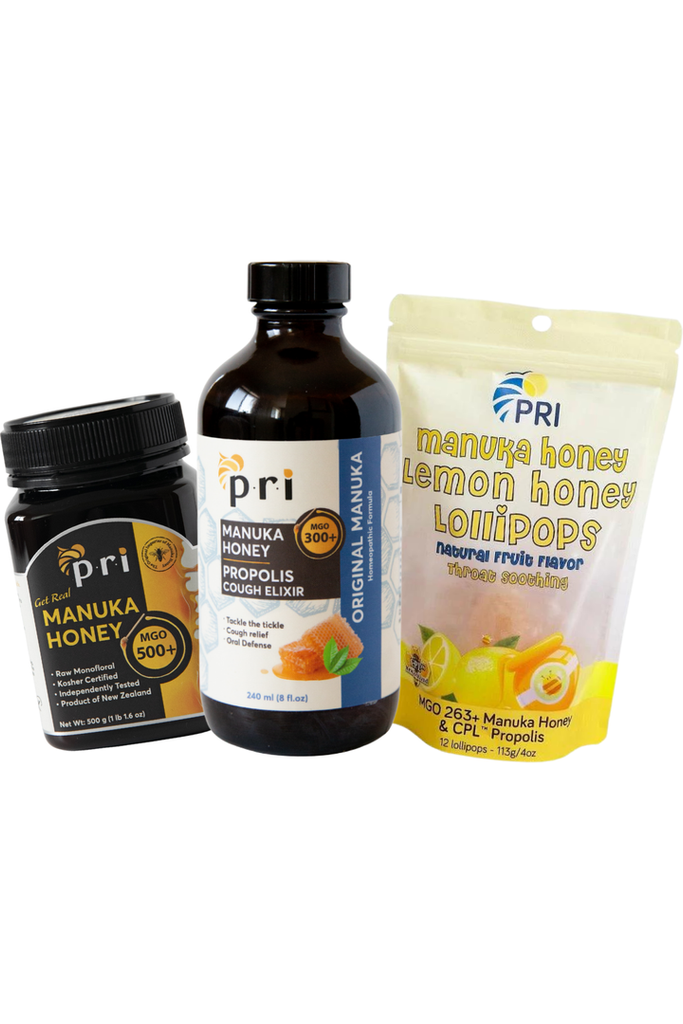 PRI - Manuka Honey 500+ + Lemon Lollipop + Original Elixir