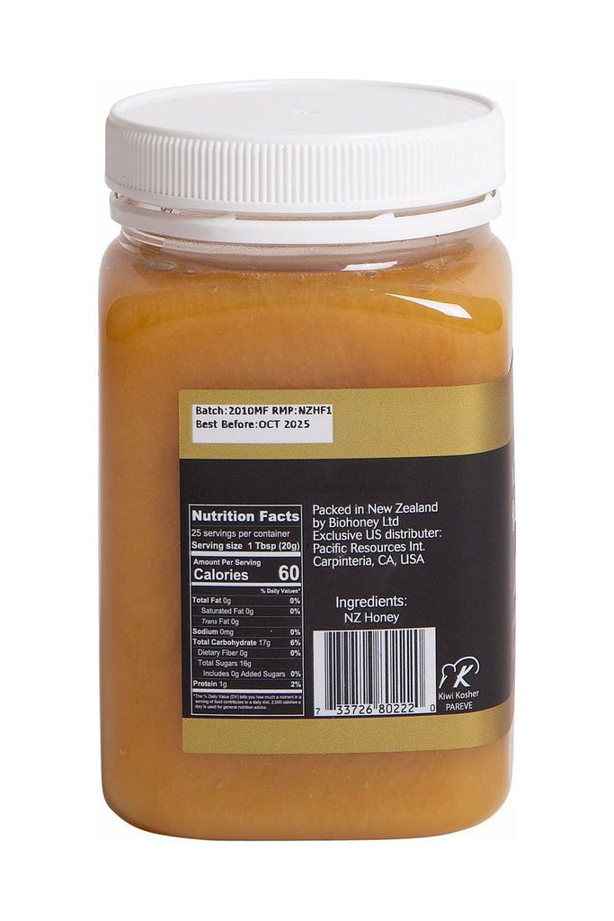 PRI - New Zealand Multiflora Honey 1.1lb/2.2lb/4.4lb - Nutritional Facts and Ingredients