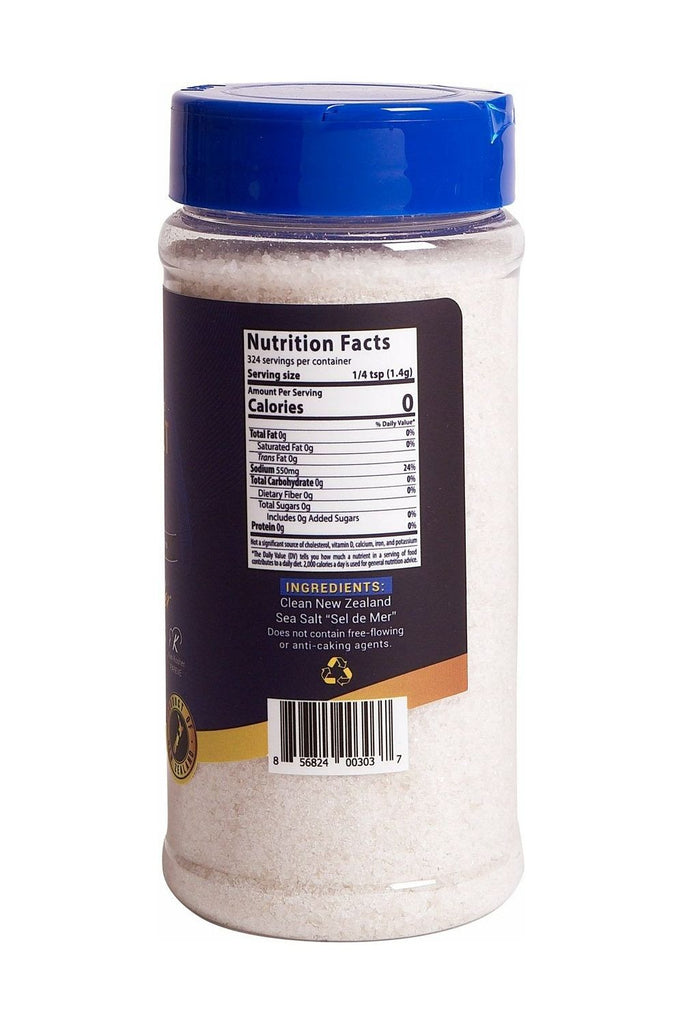 PRI - BioGro Certified New Zealand Sea Salt - Flaky - Nutritional Facts, Ingredients, and UPC Code