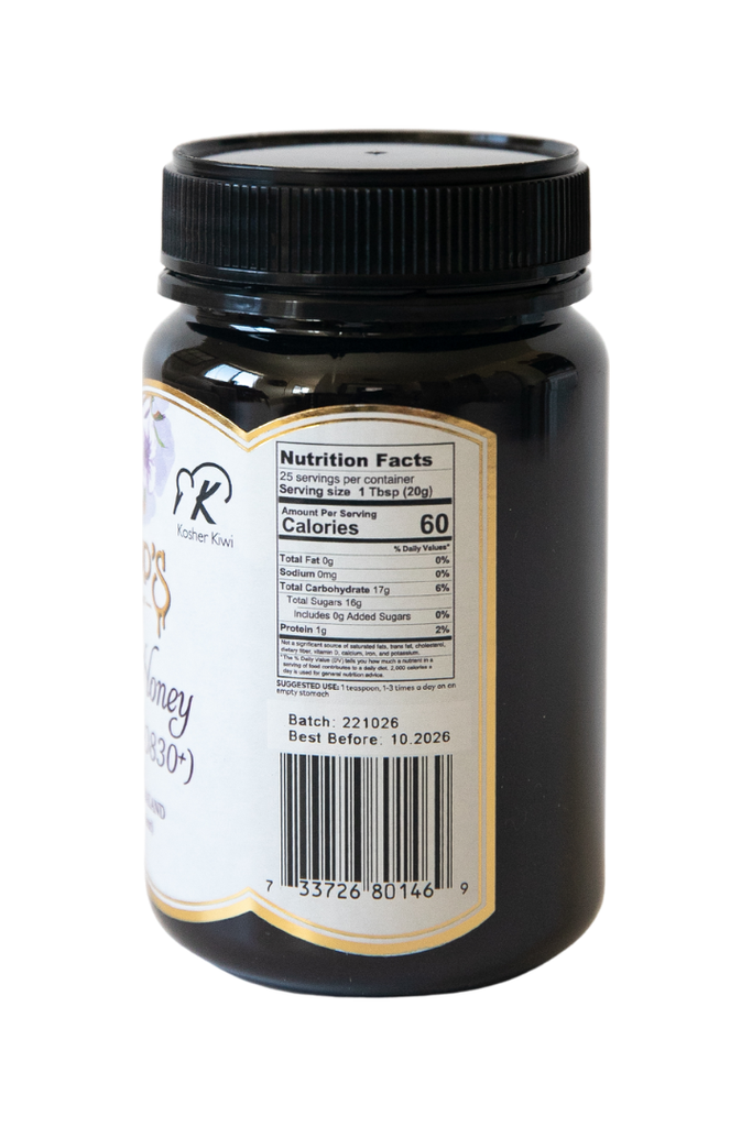 Mossop's - Manuka Honey UMF® 20+ - Nutritional Facts, UPC Scan Code, Ingredients