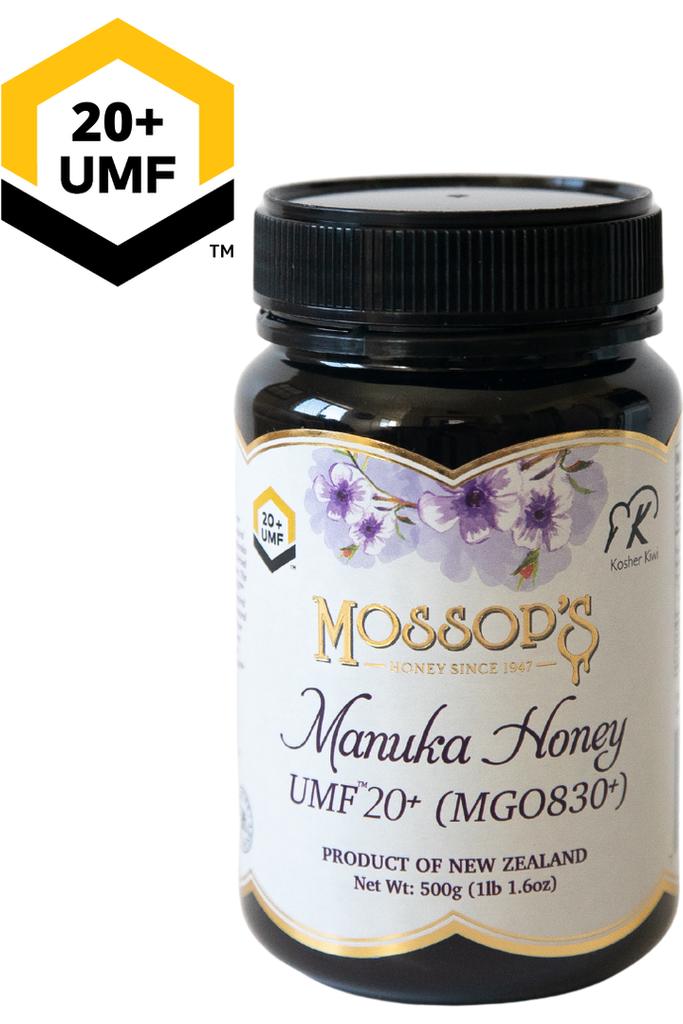 Mossop's - Manuka Honey UMF® 20+ - Front with MGO Rating